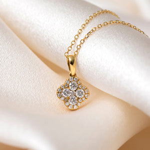 Natural Diamond Palace Petite Necklace | 18ct Gold