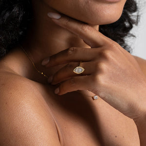 FARAH 2ct | Marquise Bezel Set Lab Grown Diamond Engagement Ring in 18ct Gold