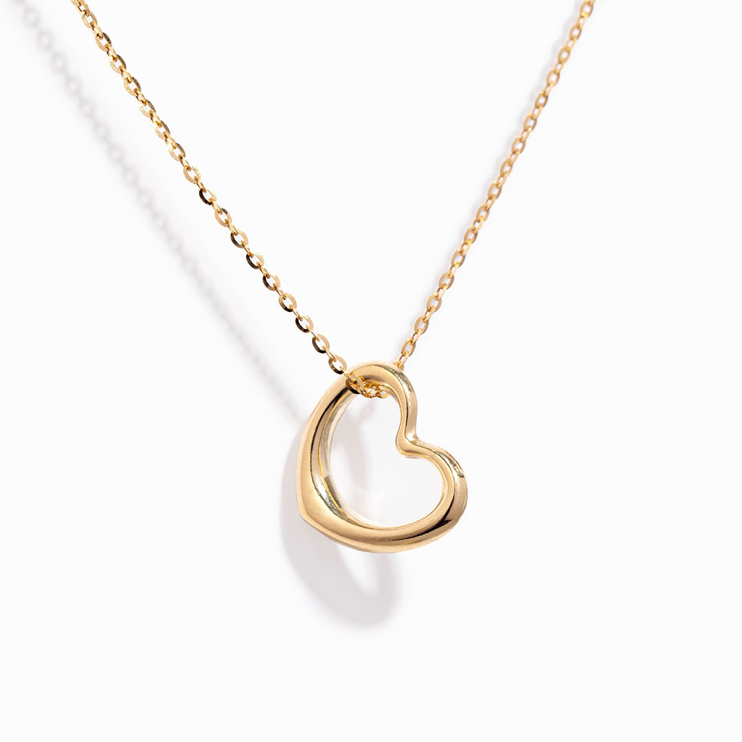 Floating Heart Necklace | 9ct Gold - Necklace