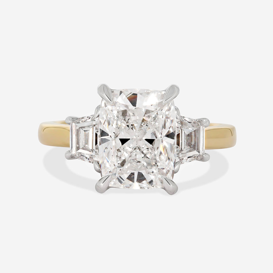 MADRID | Cushion Cut 3-Stone Lab Grown Diamond Set in 18ct