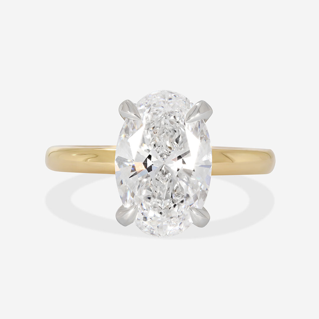 MIAMI | Oval Solitaire Lab Diamond Set in 18ct Gold 2.50ct