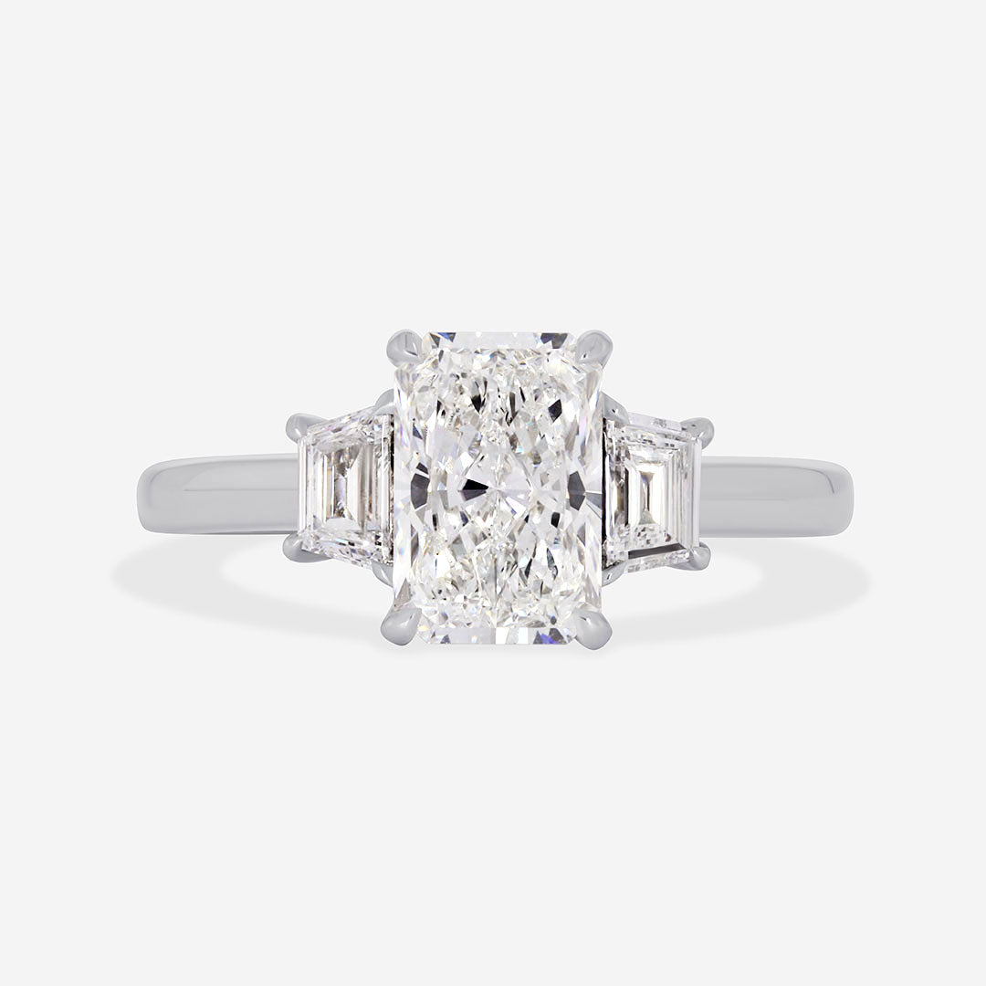 MILAN 1.90ct | Radiant Cut 3-Stone Lab Grown Diamond Set