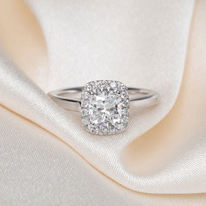 MONET 1.20ct | Cushion Halo Lab Grown Diamond Engagement Ring in Platinum