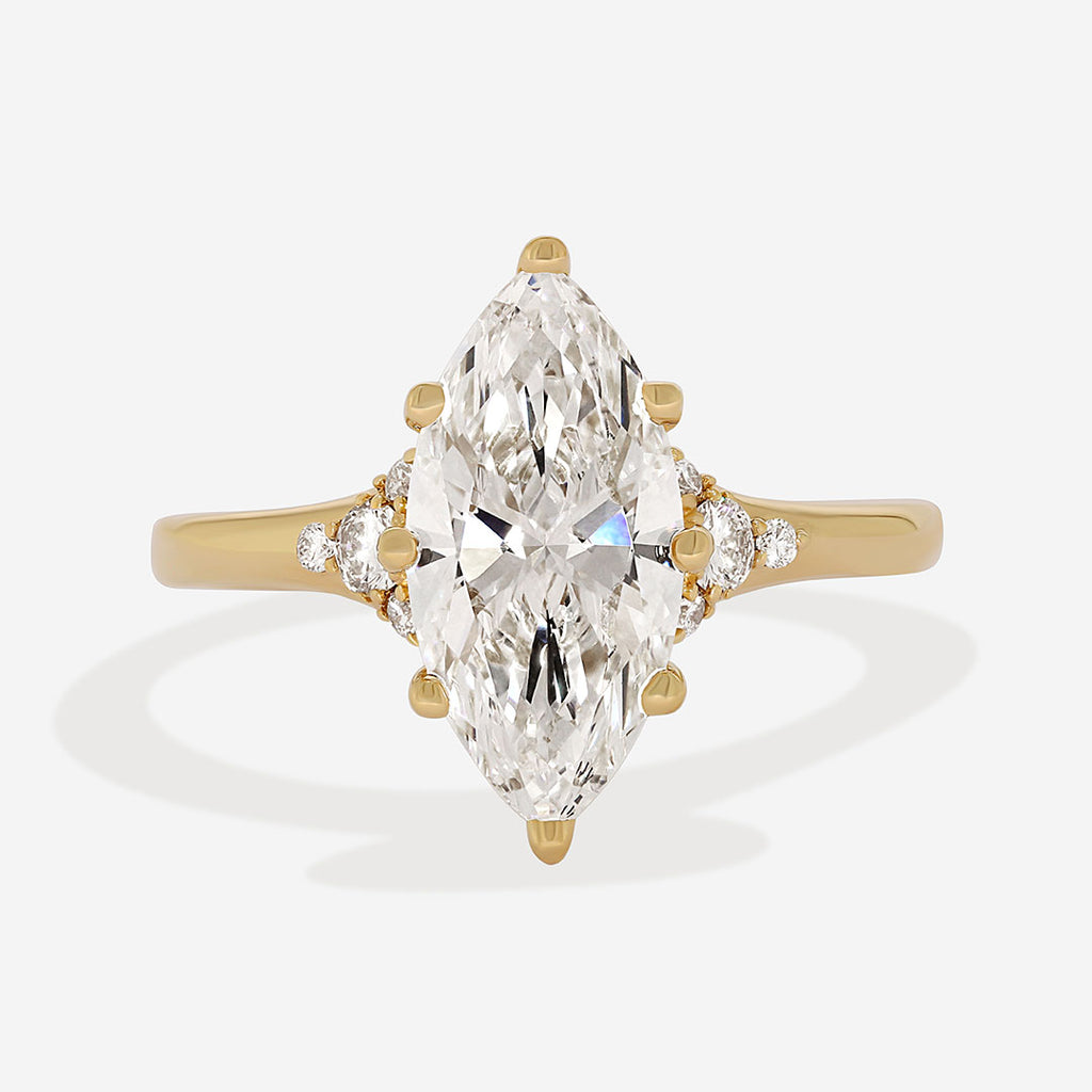 NERINA | Marquise Lab Grown Diamond Engagement Ring in 18ct Gold