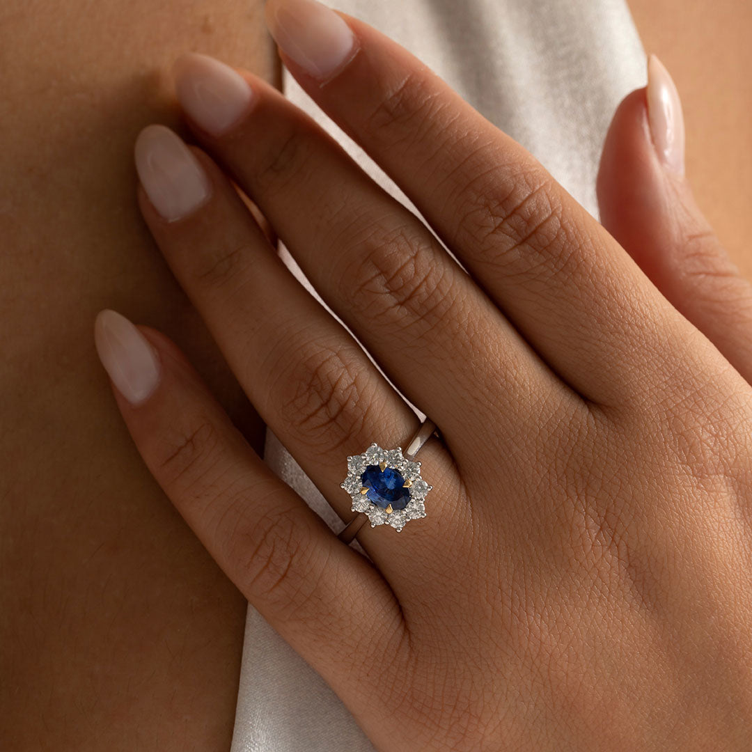 ODETA | Sapphire Diamond Ring - Rings