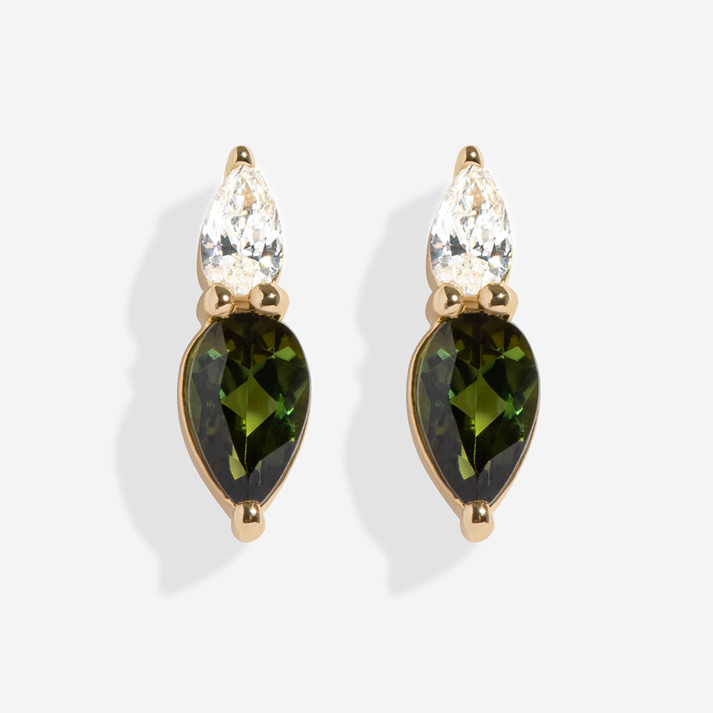 Tessa Tourmaline Earrings | 10ct Gold