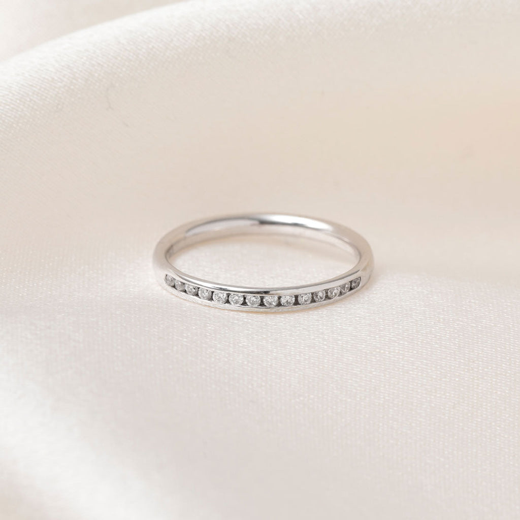 ABEL | Diamond Wedding Ring in 9ct White Gold - M - Rings