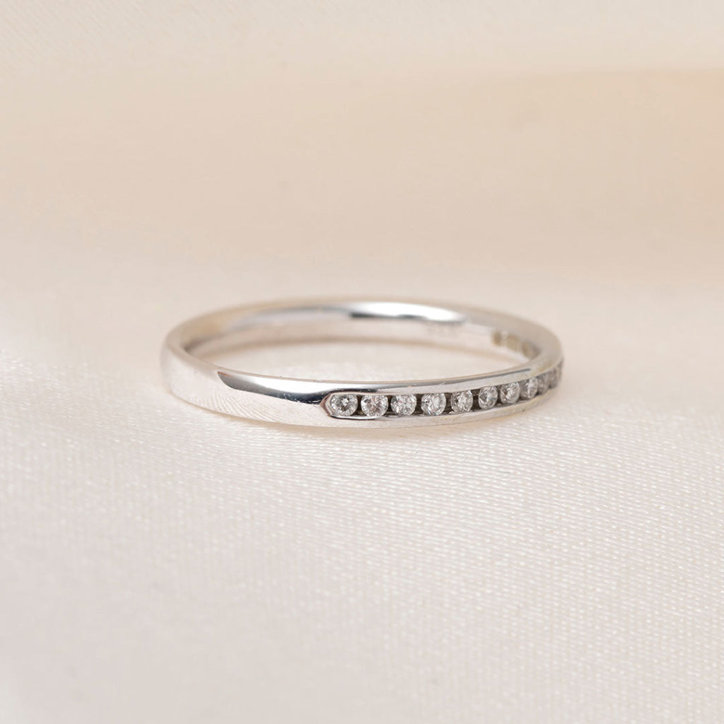 ABEL | Diamond Wedding Ring in 9ct White Gold - M - Rings