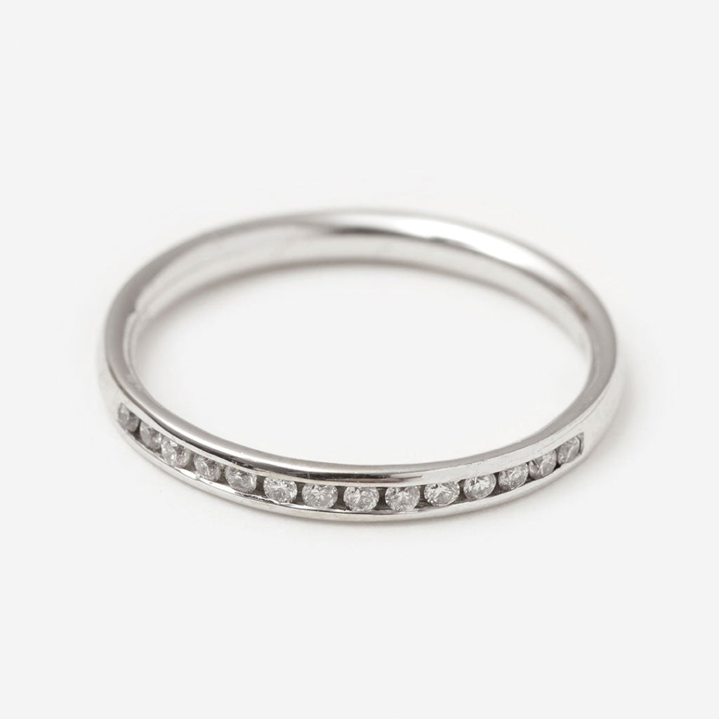 ABEL | Diamond Wedding Ring in 9ct White Gold - M - Rings