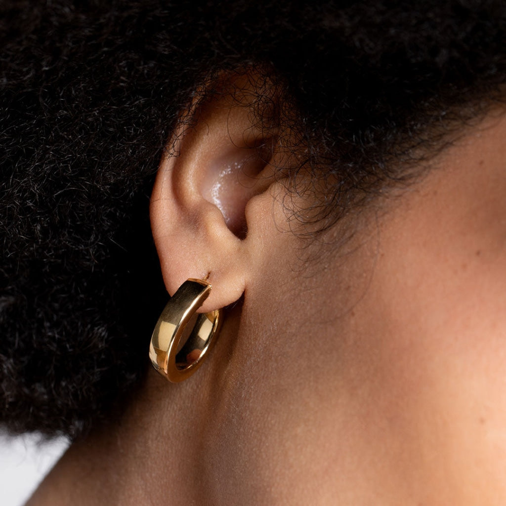 Abstract Hoop Earrings | 9ct Gold - Earrings model 5