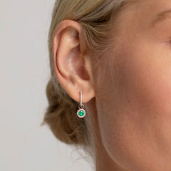 Achill Diamond & Emerald Earrings | 9ct Gold - Earrings