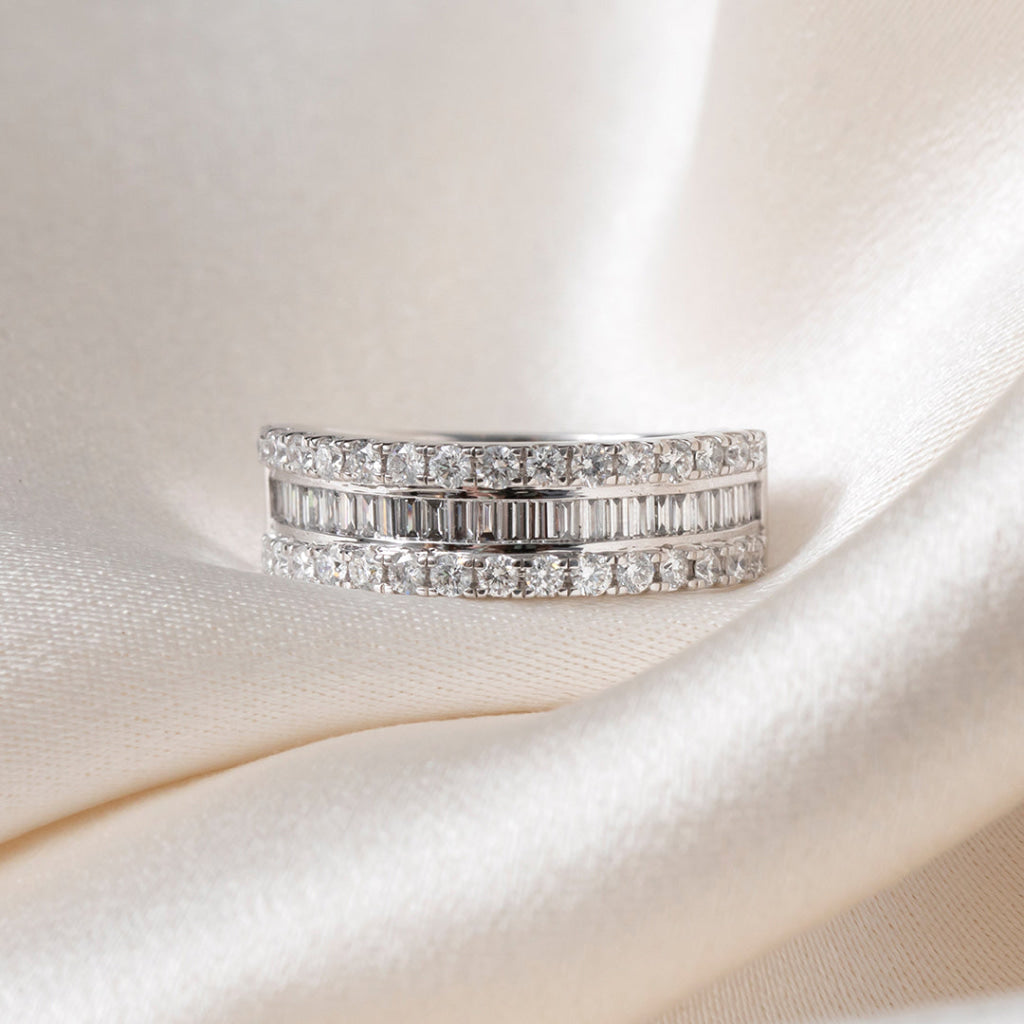 ADELE - 1ct | Natural Diamond Eternity Ring in 18ct White