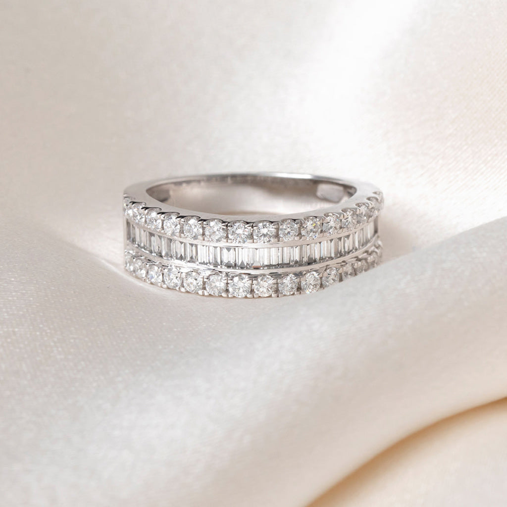 ADELE - 1ct | Natural Diamond Eternity Ring in 18ct White