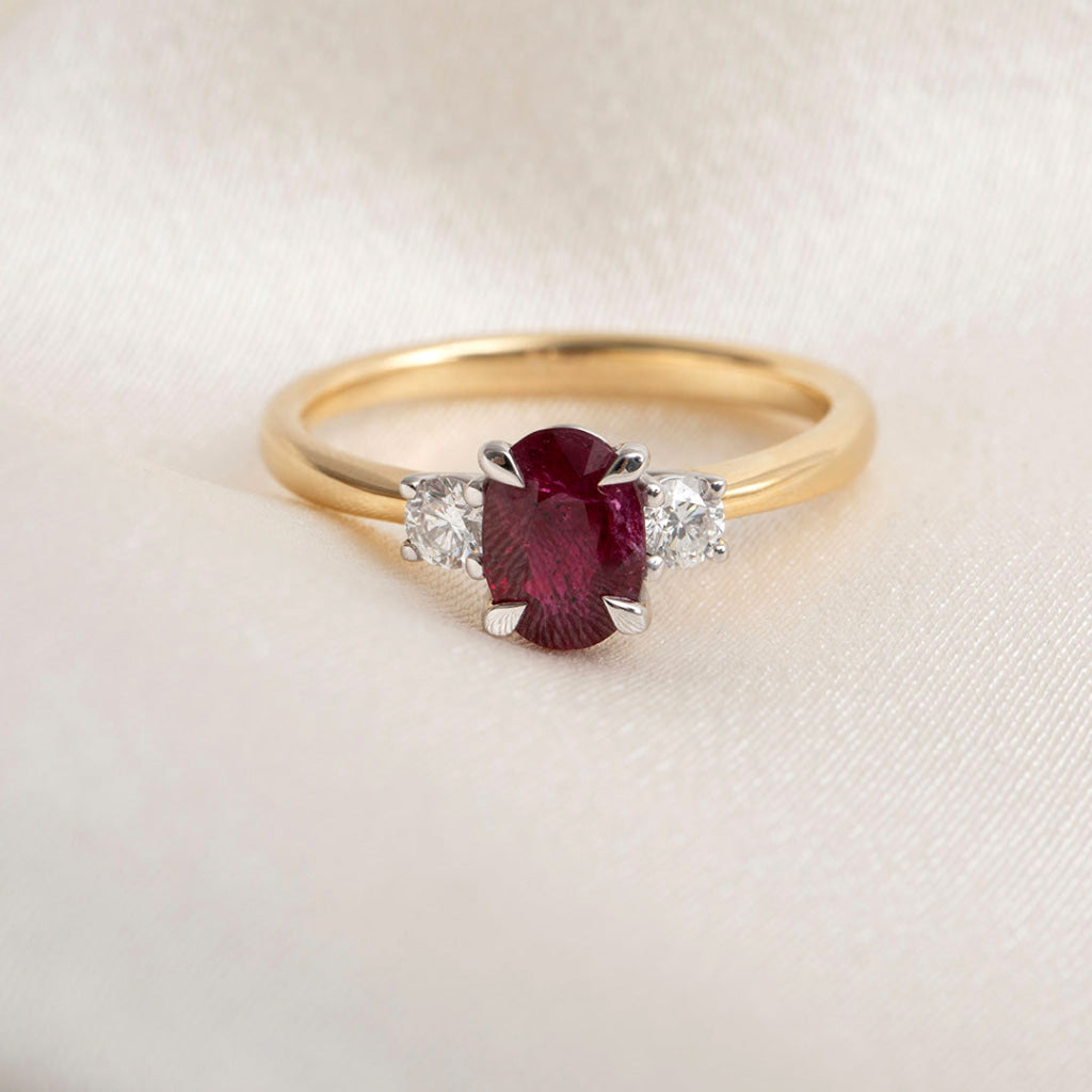 ADELINE | Ruby & Diamond Ring - Rings