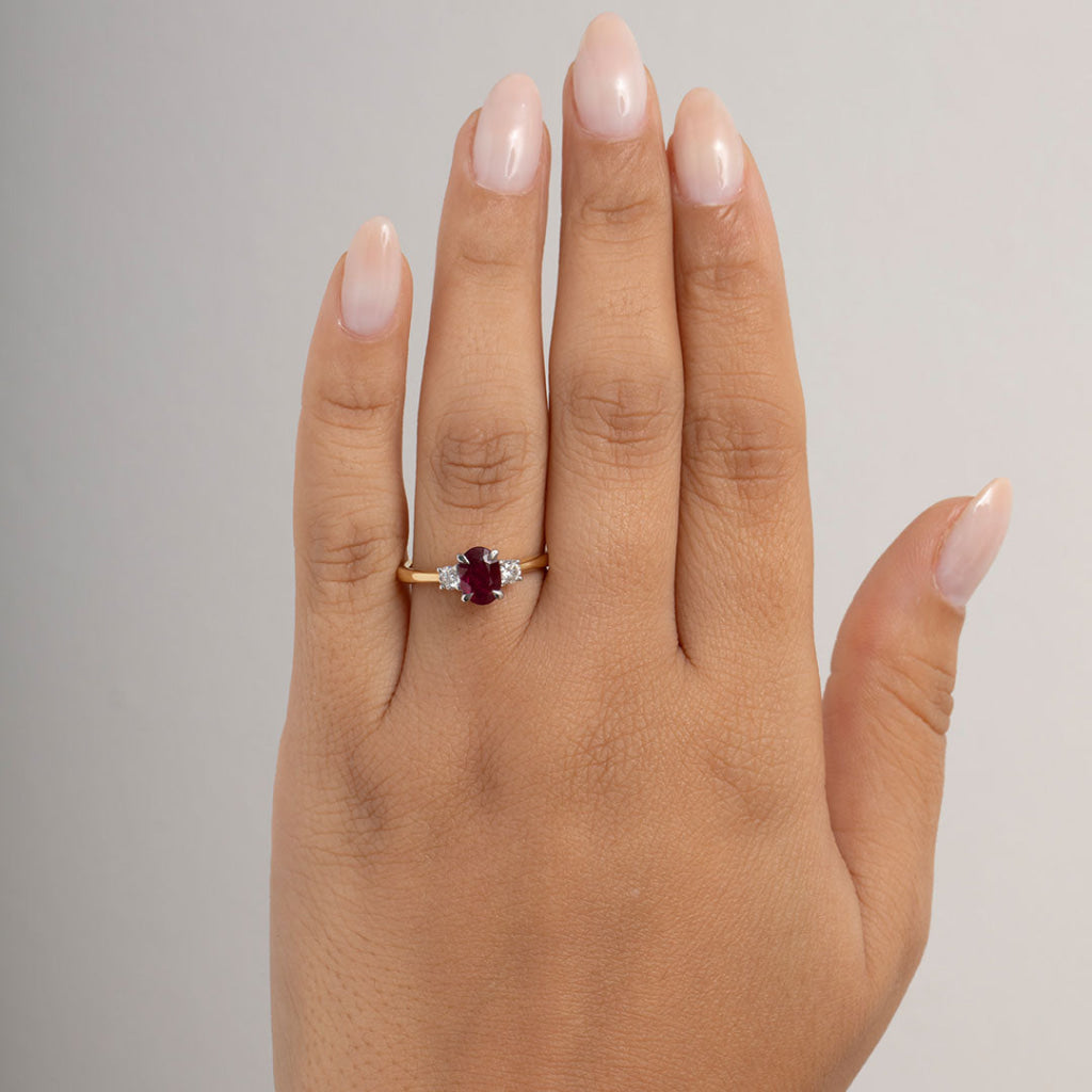 ADELINE | Ruby & Diamond Ring - Rings