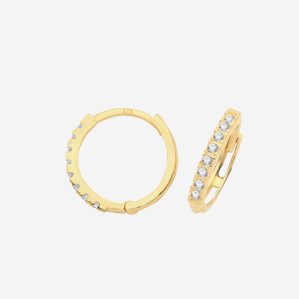 Adore Huggie Earrings - 11mm | 9ct Gold
