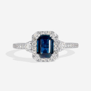 AILEEN Platinum | Diamond & Sapphire Ring
