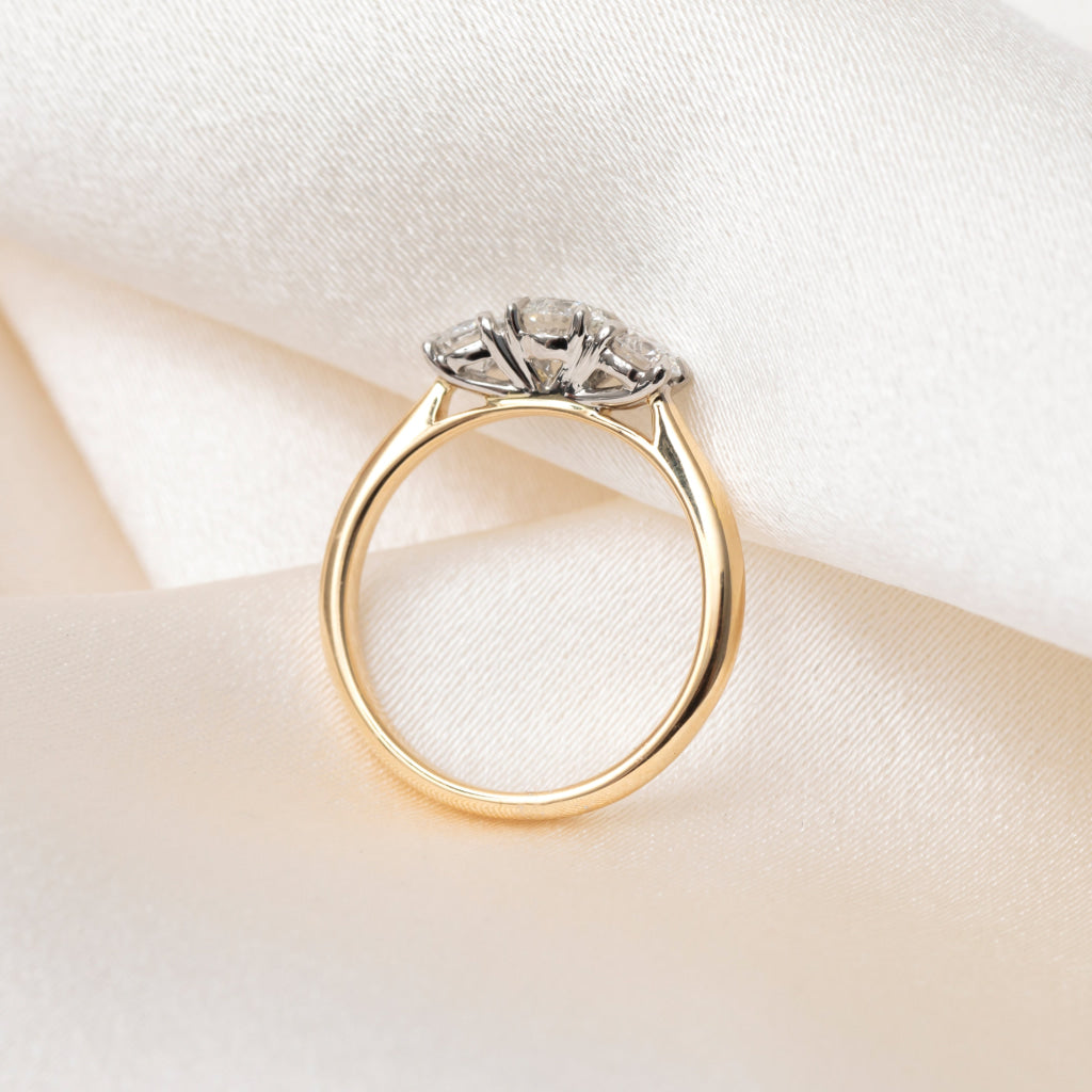 AILESBURY 0.75ct | Round 3-Stone Natural Diamond Engagement