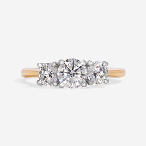 AILESBURY 1.00ct | Round 3-Stone Natural Diamond Engagement Ring in 18ct Gold