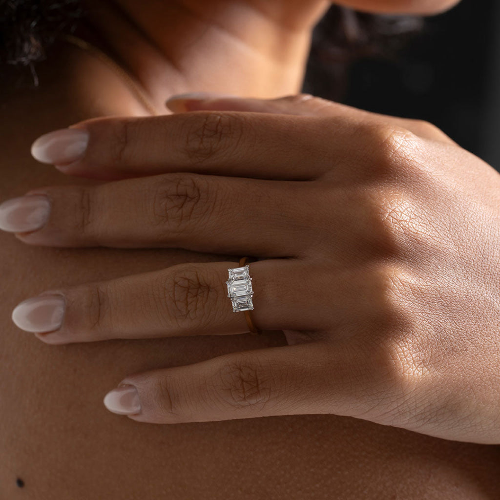 ALAIA 1.50ct | Emerald Cut 3-Stone Lab Grown Diamond