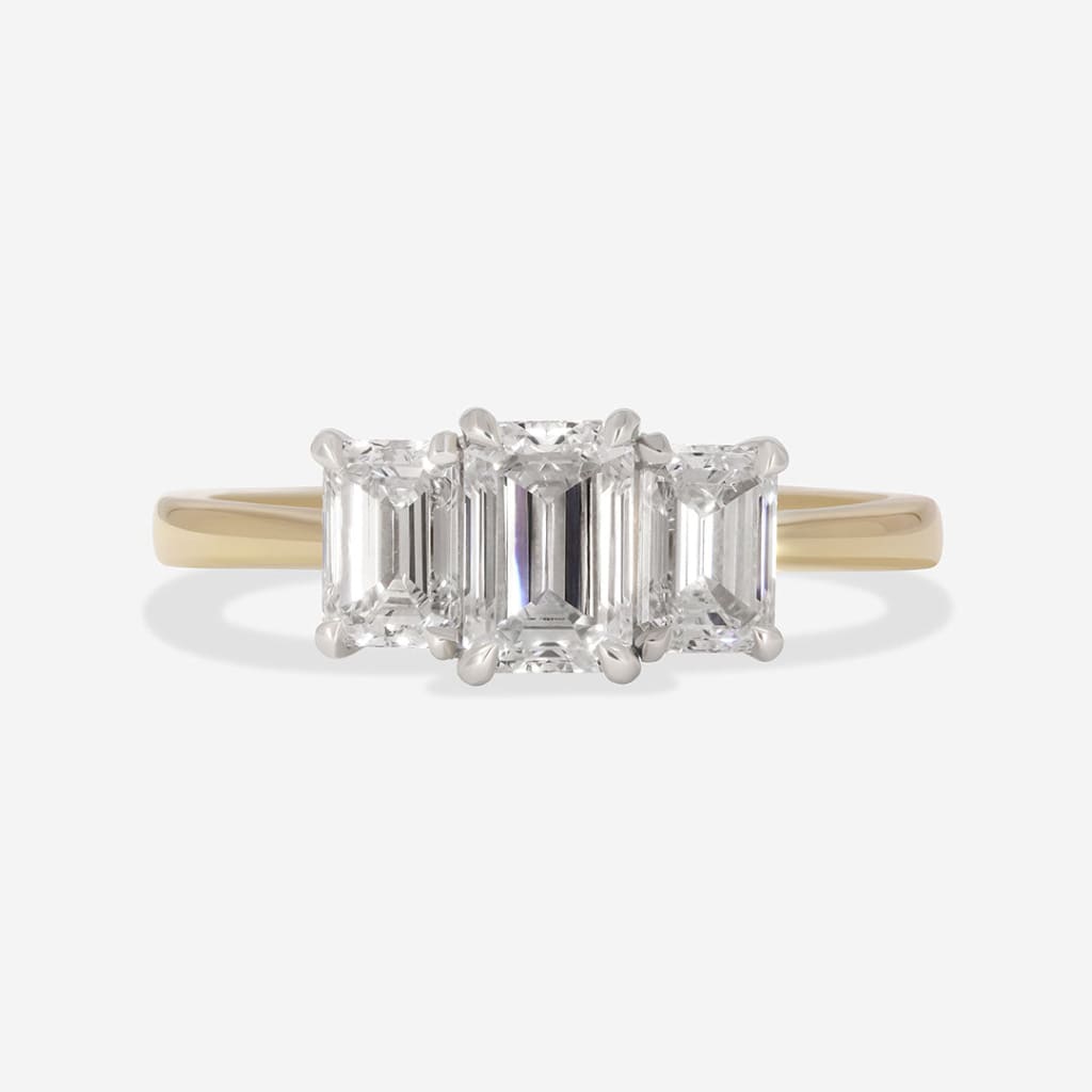 ALAIA | Emerald Cut 3-Stone Lab Grown Diamond Engagement