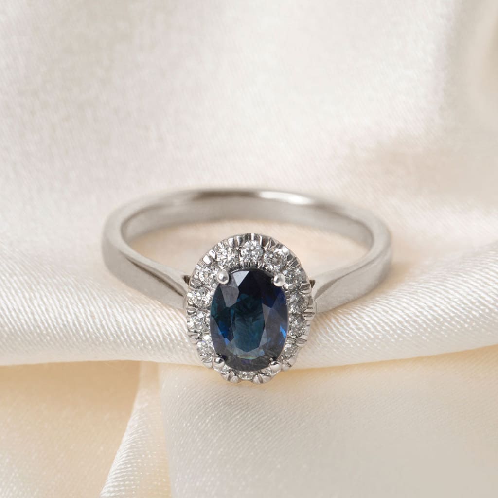 ALANAH Platinum | Diamond & Sapphire Ring - Rings