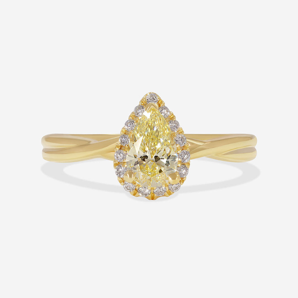 ALEX | Fancy Yellow Lab Diamond Ring Set in 18ct Gold