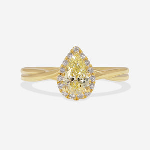 ALEX | Fancy Yellow Lab Diamond Ring Set in 18ct Gold