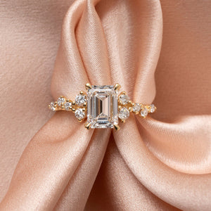 ALICE 1.90ct | Emerald Cut Solitaire Lab Grown Diamond Engagement Ring in 18ct Gold