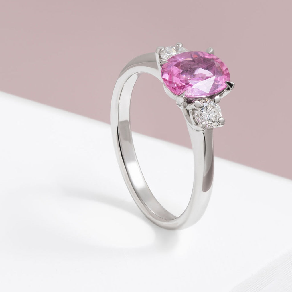 ALMAZ 1.50CT| Pink Sapphire & Diamond Ring - Rings