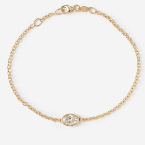 ALUNA Oval | Lab Grown Diamond Bracelet in 10ct Gold