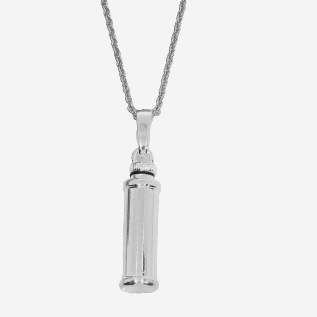 Always with you Cylinder Necklace | Sterling Silver -