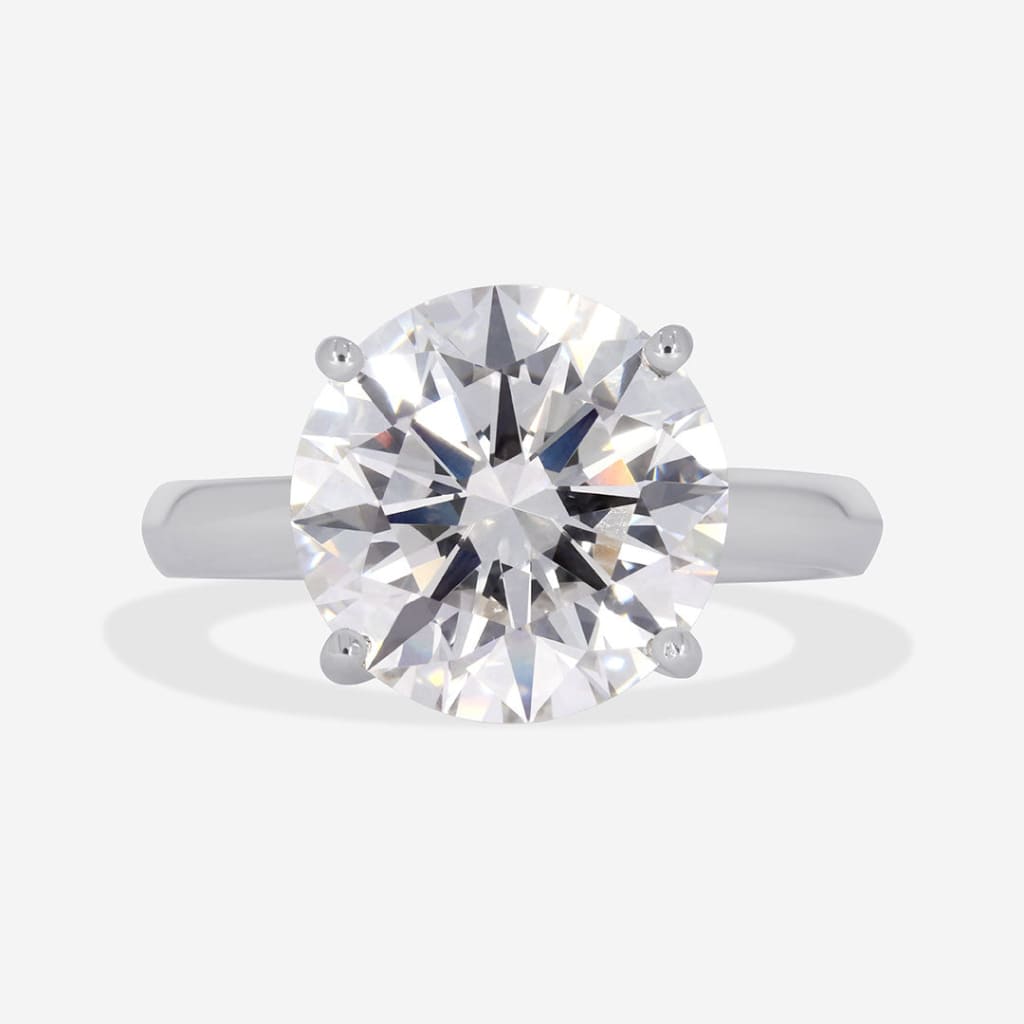AMALFI 5ct | Round Solitaire Lab Grown Diamond Engagement Ring in Platinum