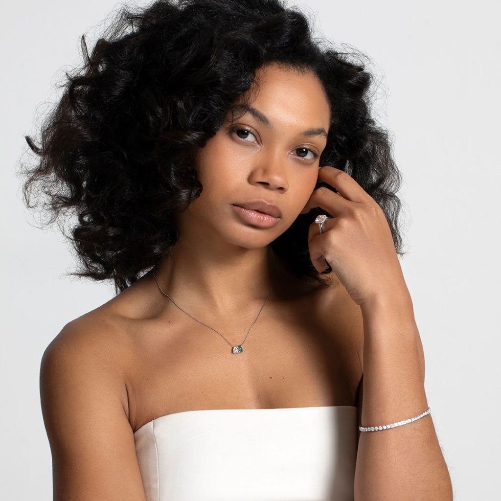 AMARA | Toi Et Moi Lab Grown Diamond Necklace in 18ct White