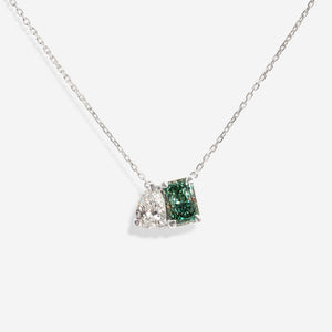 AMARA | Toi Et Moi Lab Grown Diamond Necklace in 18ct White Gold