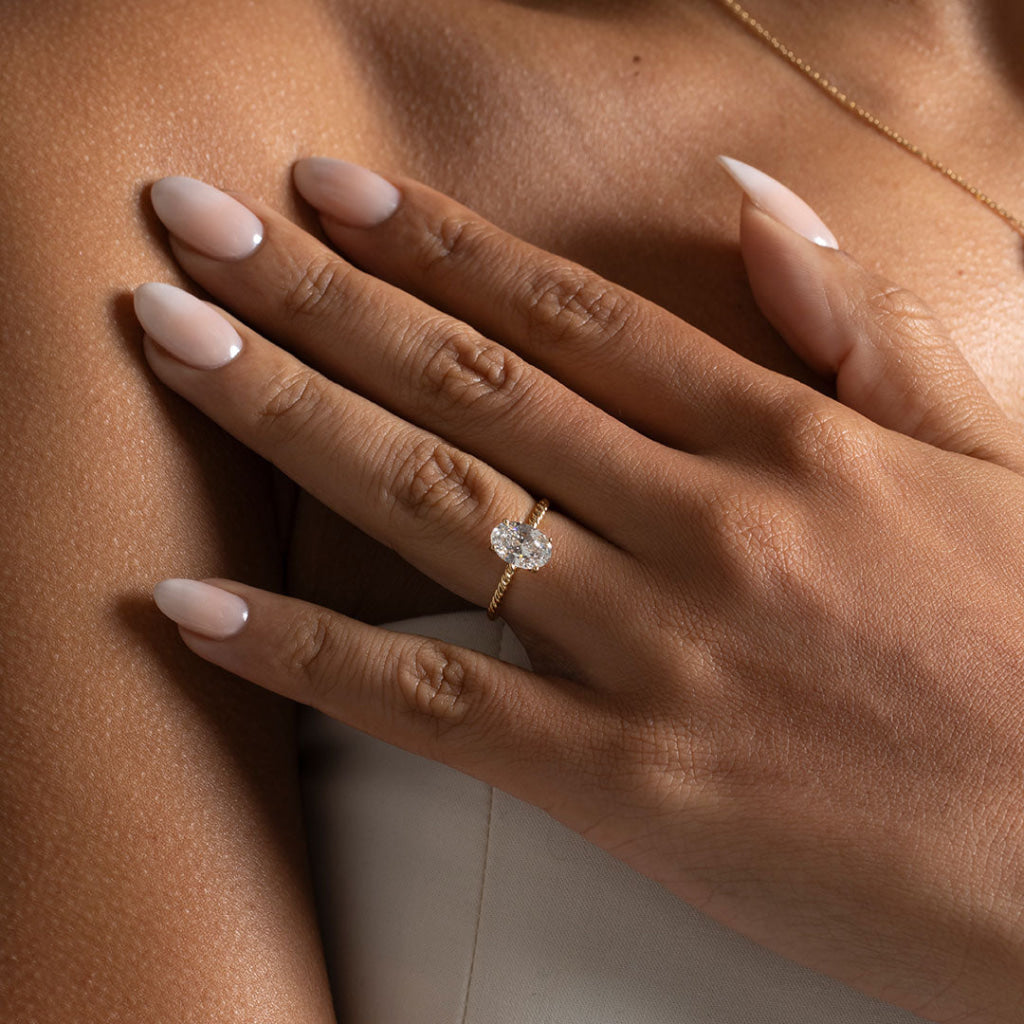 AMINA 1.50ct | Oval Solitaire Lab Grown Diamond Engagement