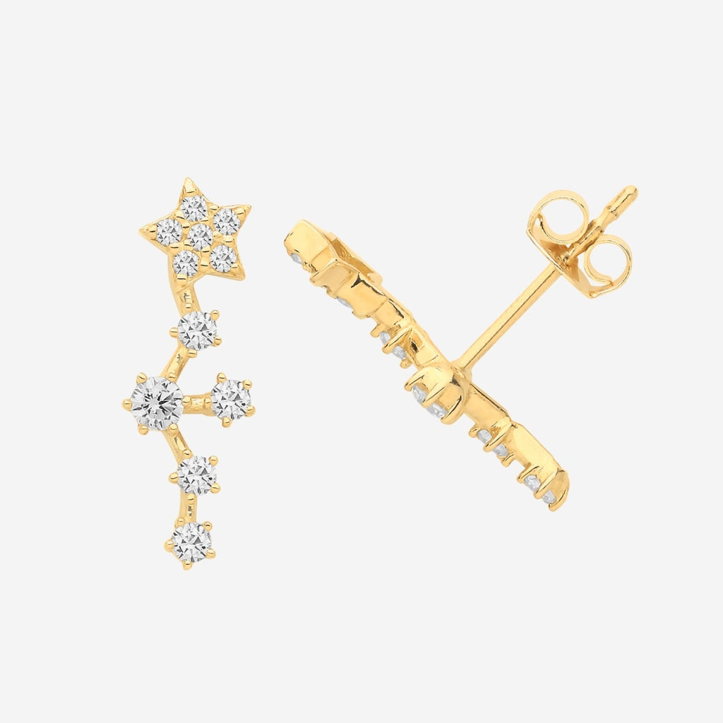 9ct gold online crawler earrings