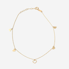 Anklet - Heart | 9ct Gold - Bracelet