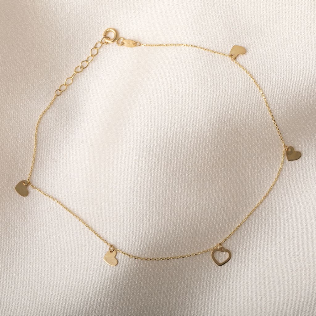 Anklet - Heart | 9ct Gold - Bracelet