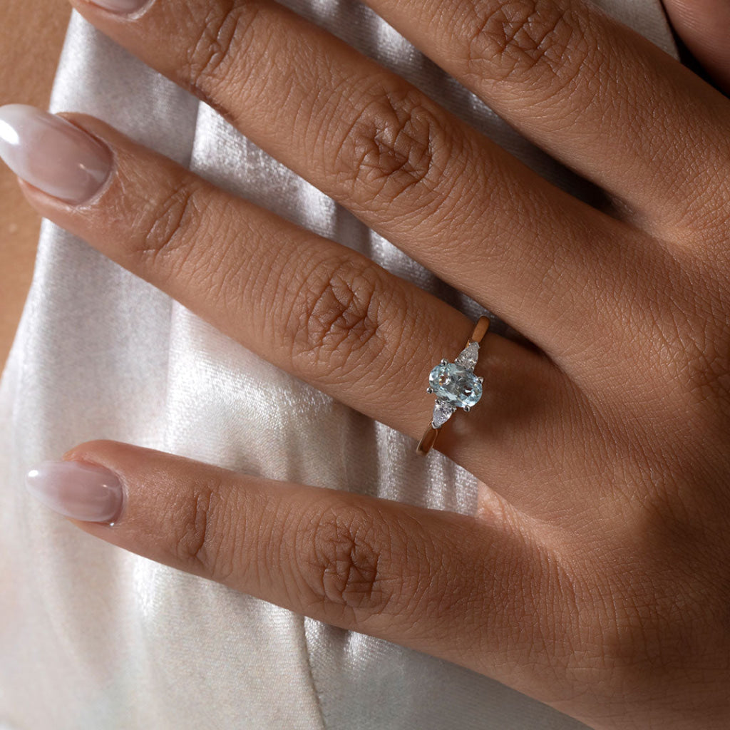 AOKI | Aquamarine & Diamond Ring - Rings