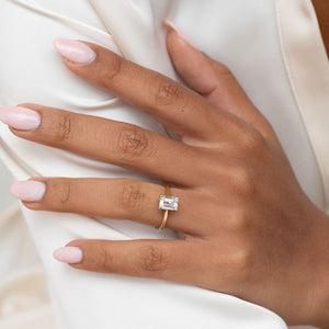 APOLLO 1.50ct | Emerald Cut Solitaire Lab Grown Diamond Engagement Ring in 18ct Gold