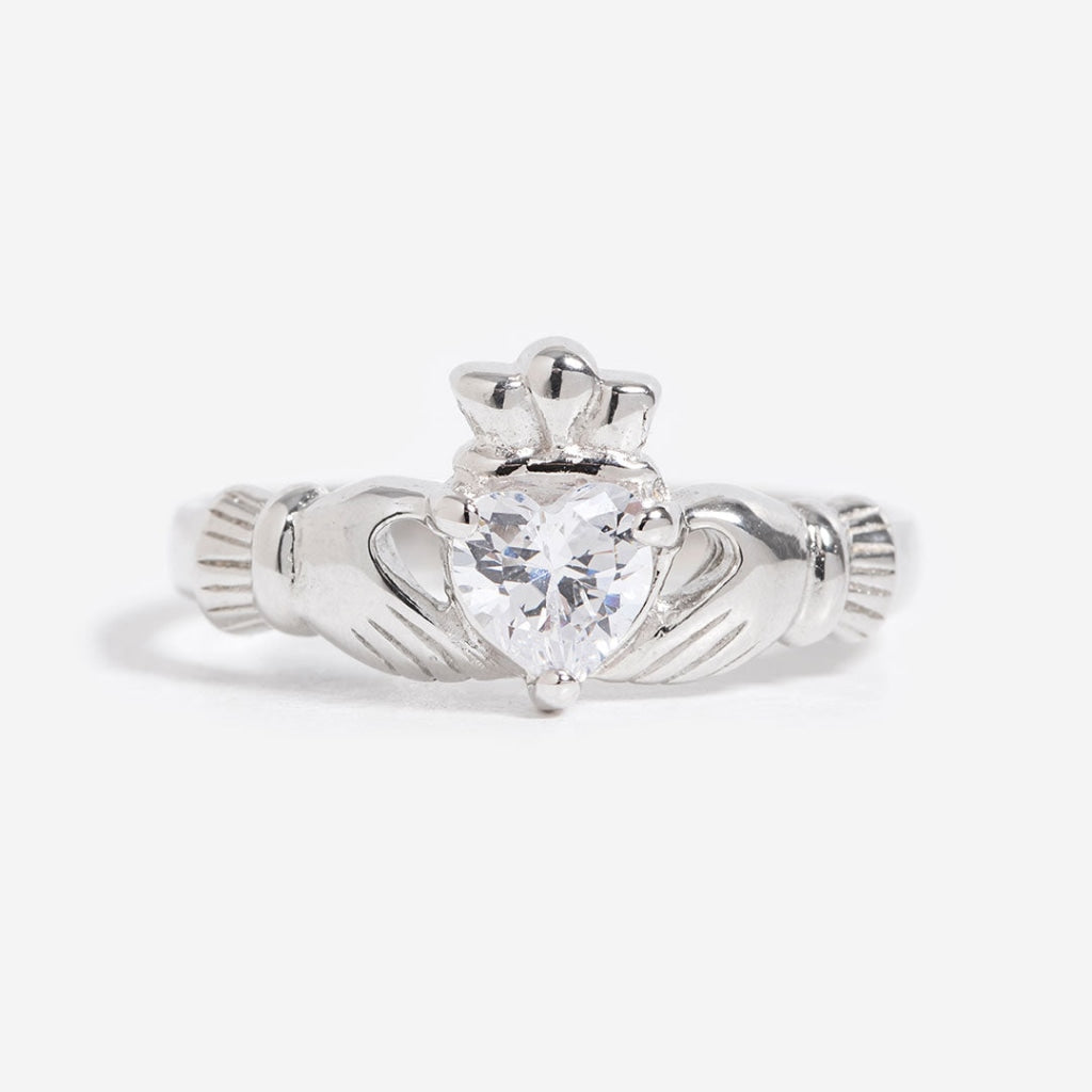 Claddagh ring deals april birthstone