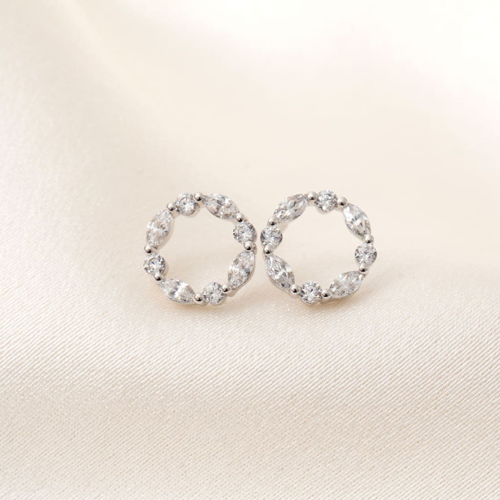 Arc of Light Earrings | 9ct White Gold - Earrings