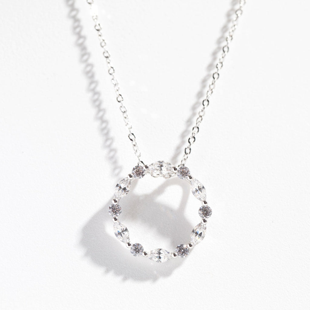 Ark of Light Necklace | 9ct White Gold - Necklace shadow