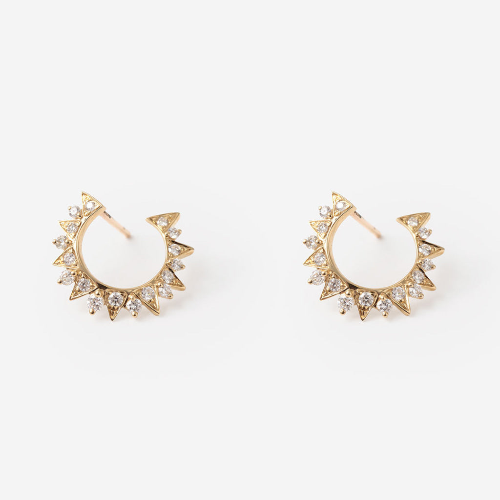 Arcé Dia Half Hoops.44ct | 9ct Gold - Earrings