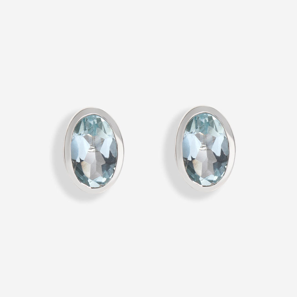 Arctic | Aquamarine Earrings in 9ct White Gold