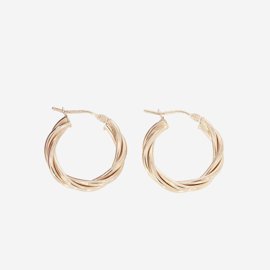 Ardagh Twist Hoop Earrings - 15mm | 9ct Gold