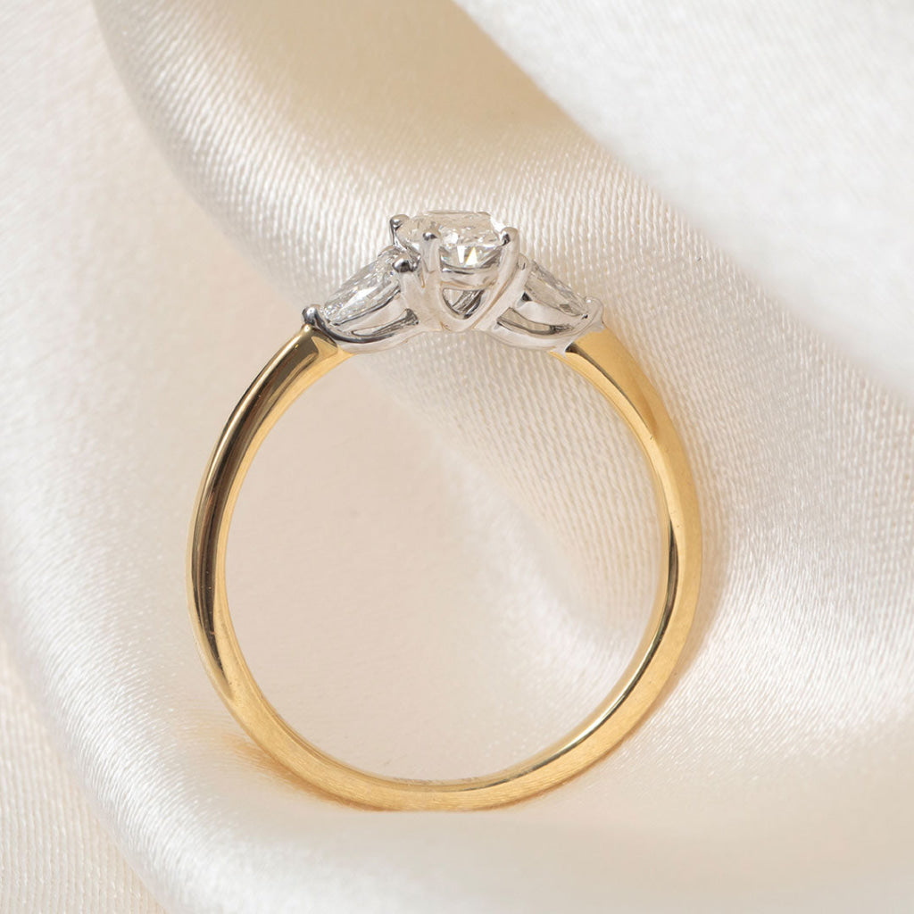 ARES | Oval 3-Stone Natural Diamond Engagement Ring in 18ct