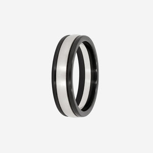 ARI 6mm | Men's Wedding Ring in Zirconium & Platinum