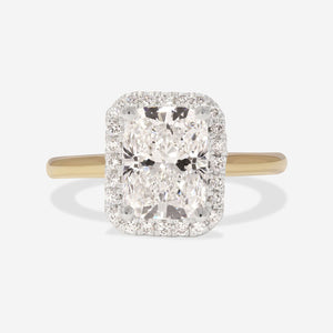 Arlette 2.20ct | Cushion Halo Lab Grown Diamond Engagement Ring in 18ct Gold